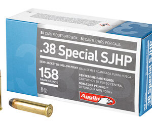Aguila Ammunition 38SPL 158gr SJHP 50rd