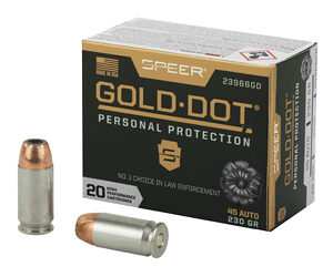 Speer Gold Dot Ammunition 45ACP 230gr HP 20rd