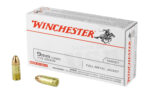 Winchester USA Ammunition 9mm 115gr FMJ 50rd