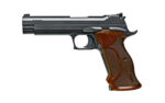 Sig Sauer P210 Target 9mm 5.0 8rd Walnut Grips Black