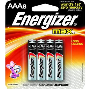 Energizer E92MP-8 Max Alkaline AAA Batteries 8 Pack
