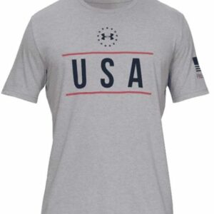 UNDER ARMOUR USA GREY T-SHIRT