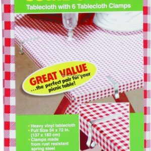 Coghlans 0660 Picnic Combo Pack Tablecloths & Clamps