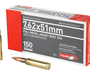 Aguila 762 NATO 150gr FMJ BT Brass Ammunition 20rd