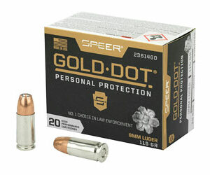Speer Gold Dot 9mm 115gr HP Ammunition 20rd