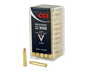 CCI Maxi-Mag Ammunition 22WMR 40gr TMJ 50rd