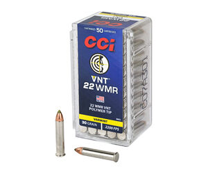 CCI 22WMR 30gr Varmint Tip Ammunition 50rd