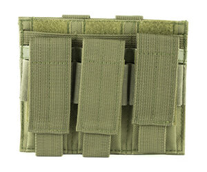 NcSTAR VISM Triple Pistol Magazine Pouch Green