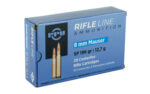 PPU 8mm Mauser SP Ammunition 196gr 20rd.