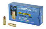 PPU 9mm FMJ Ammunition 115gr 50rd