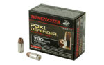 Winchester Defender Ammunition 380ACP 95gr JHP 20rd