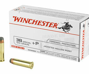 Winchester USA 38 Special +P 125gr JHP Ammunition 50rd/500