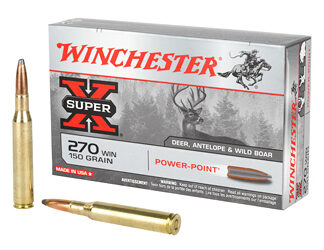 Winchester Power Point Ammunition 270 Winchester 150gr 20rd