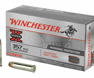 Winchester 357 Magnum 158gr JSP Ammunition 50rd/500rd
