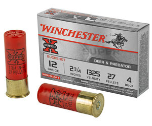 Winchester SuperX Ammunition 12GA 2.75 #4BK 27PL 5/250