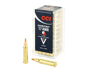 CCI 17HMR 20gr Game Point Ammunition 50rd.