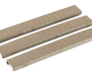 ERGO Textured Slim 18-Slot Rail Cover 3-Pack, Dark Earth
