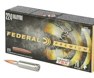 Federal Premium 224VLK 78gr Barnes TSX Ammunition 20rd