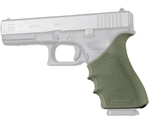 Hogue Handall Beavertail Grip for Glock 17/34/ G3-4, OD Green