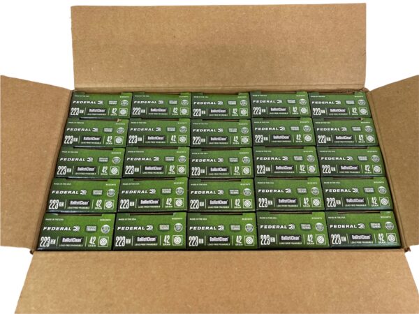 Federal Ballisticlean Ammunition 223 Remington 42gr Lead Free 500rd Case