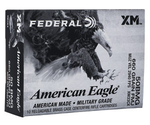 Federal American Eagle Ammunition 50 BMG 660gr FMJ 10rd