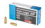 Aguila 9mm 117gr JHP Ammunition 50rd