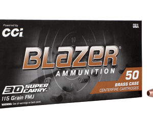 Blazer Ammunition 30SC 115gr FMJ 50rd