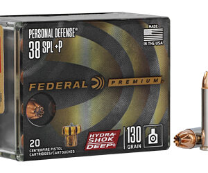 Federal High Speed Defense Ammunition 38 Special +P 130gr 20rd