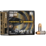 Federal Premium Personal Defense 9mm 147gr HST JHP Ammunition 20rd