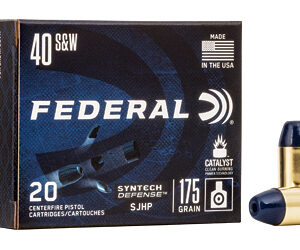Federal Synthetic Defense Ammunition 40S&W 175gr SJHP 20rd