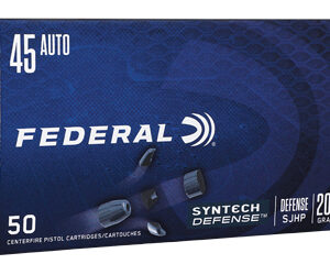 Federal Syntech Defense Ammunition 45 Auto 205gr SJHP 50rd