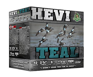 HEVI TEAL 12GA 2.75" #6 25/250