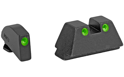 Meprolight Tritium Front and Rear Night Sight Set for Glock Green/Green-img-1