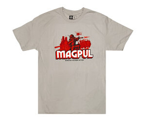 MAGPUL POLYMER ACTION TSHRT SLVR LRG