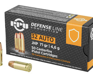 PPU 32 ACP Ammunition JHP 71gr 50rd