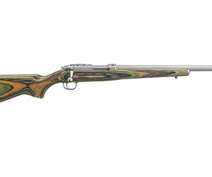 Ruger 77/22 22 Hornet 18.5 6 Round Stainless Steel/Green