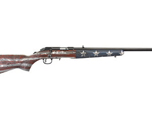 Ruger American Rimfire 17 HMR 22" 9RD Red White Blue Wood