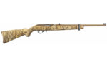 Ruger 10/22 takedown rifle chambered in 22LR with an 18.5" camo barrel and a 10-round capacity