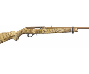 Ruger 10/22 takedown rifle chambered in 22LR with an 18.5" camo barrel and a 10-round capacity