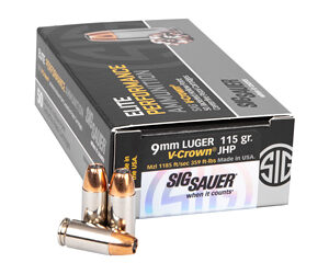 SIG Ammunition 9mm 115gr JHP 50rd