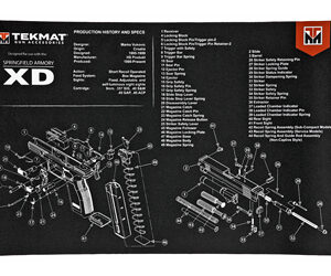 TEKMAT PISTOL MAT SPRNGFLD XD BLK