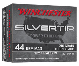 Win Silvertip Ammunition 44 Rem Mag 210gr JHP