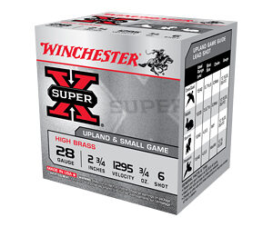 Winchester Super-X Upland 28GA 2.75in #6 Shot Ammunition 25rd
