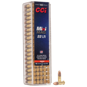 CCI Mini Mag Ammunition 22LR 40gr Gilded Lead Roundnose 100rd