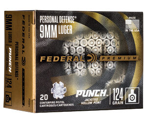 FED PUNCH 9MM 124GR PUNCH JHP 20/200