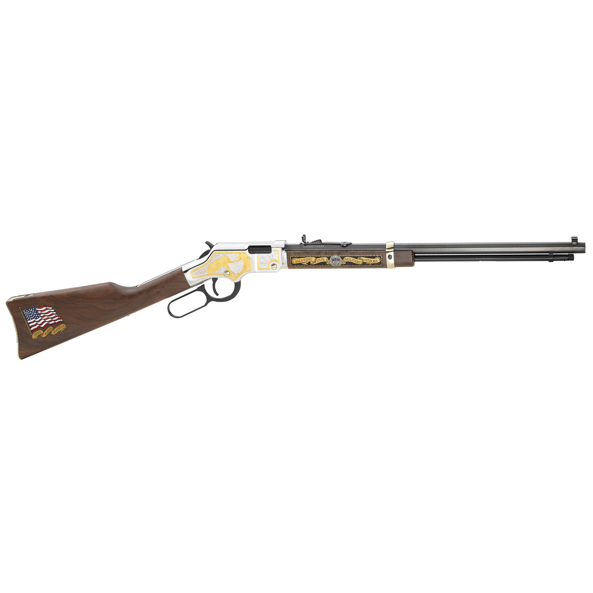 Henry Golden Boy Tribute to Our Military 22LR 20 Octagon 16rd Brass-img-0