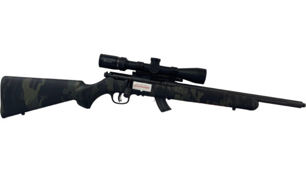 Savage Mark II 22LR Bolt Action 16.5" Bull Fluted Multi w/ Burris 3-9