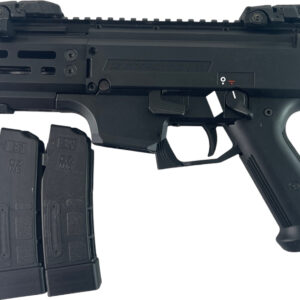 CZ Scorpion Evo 3 S2 9mm 4" 20rd Black MBUS - 2 Mags