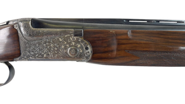 Ithaca / SKB 600 Engraved Stainless / Blued 12ga 3" 30" - Image 5