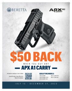 Beretta APX1 Carry 2023 Rebate Flyer